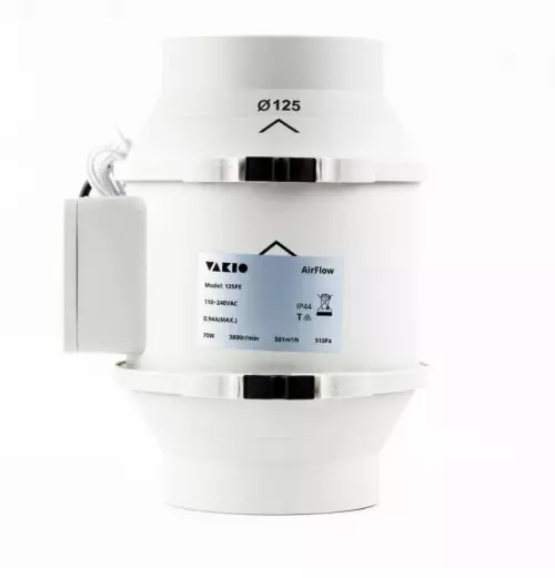 Канальный вентилятор VAKIO AirFlow 125PE